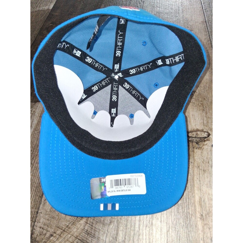 NWT! Blue New Era Detroit Lions 2025 Sideline 39Thirty Flex Fitted Hat, S/M - Picture 6 of 7